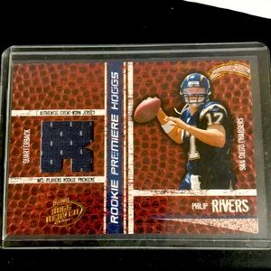 Phil Rivers Donruss 2004 Jersey card and Rookie